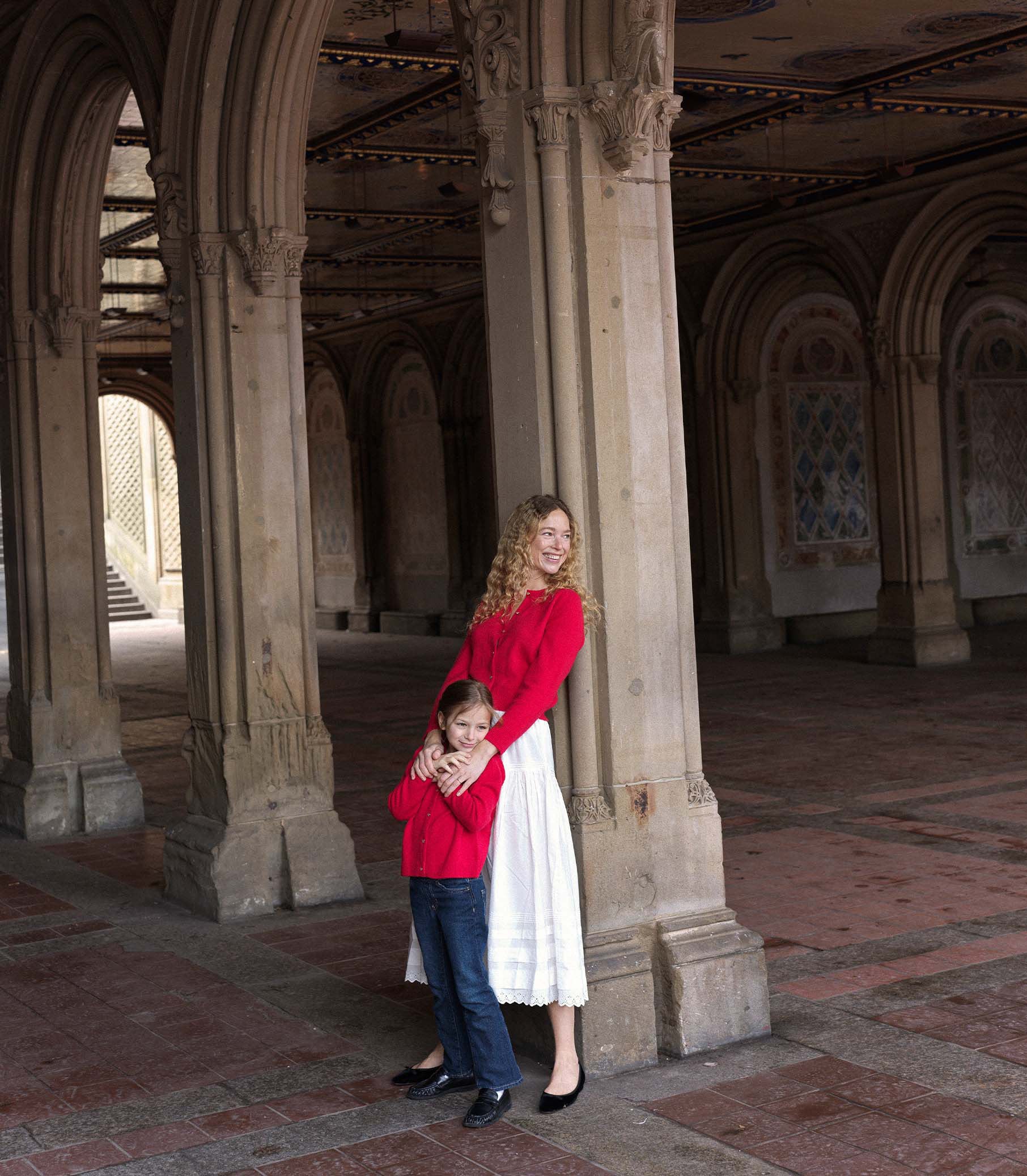 DÔEN Kids Little Vivelle Cardigan - Scarlet Rose