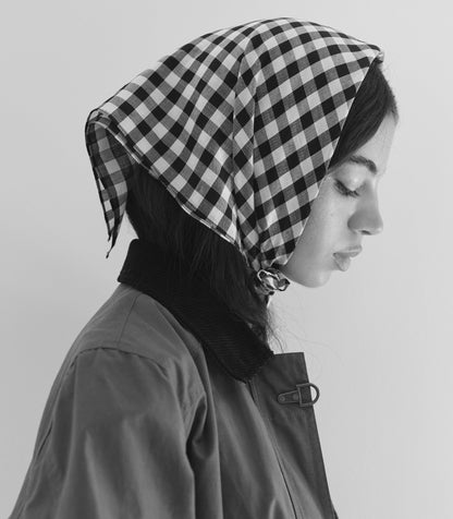 DÔEN Women Petit Penny Bandana - Black Marilyn Gingham