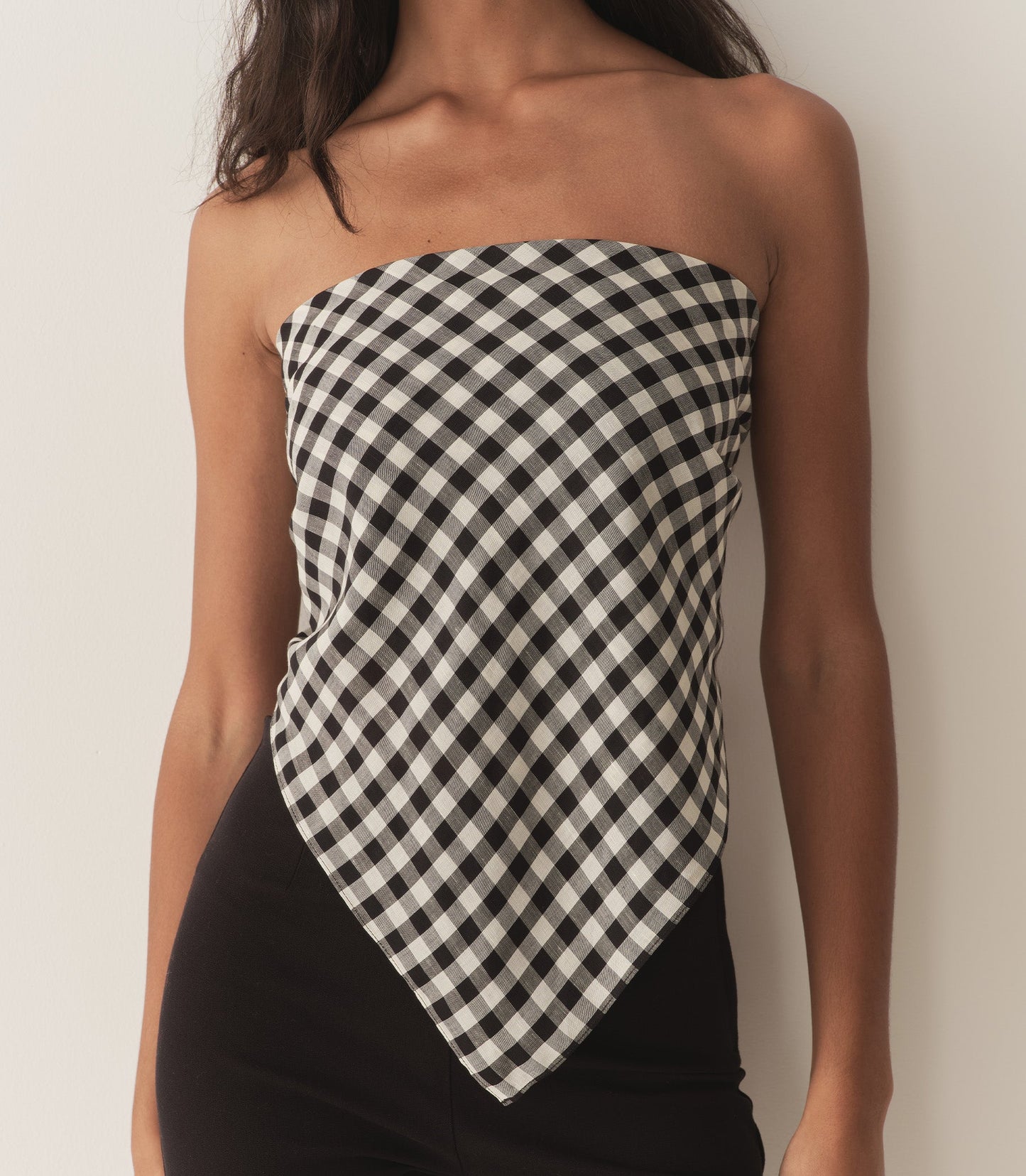 DÔEN Women Grande Penny Bandana - Black Marilyn Gingham