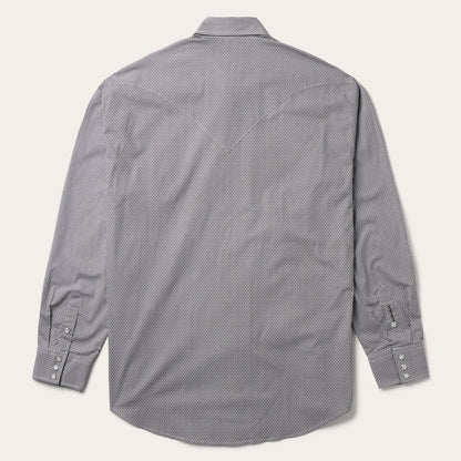 Stetson Grey Geo Print Western Shirt