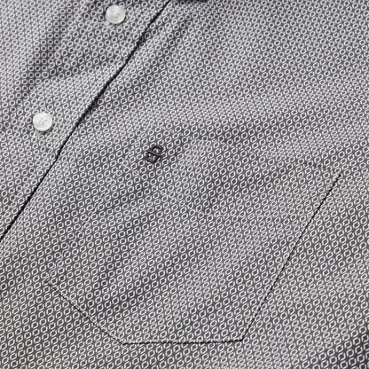 Stetson Grey Geo Print Button Front Shirt