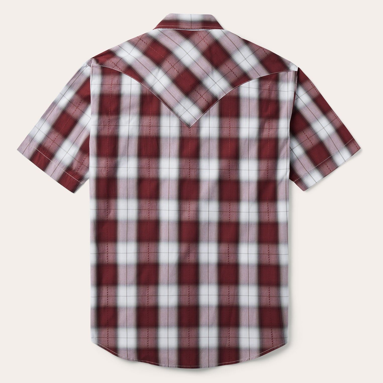 Stetson Shadow Plaid Short Sleeve Western Shirt