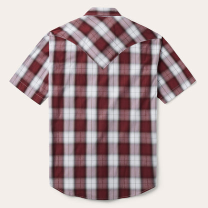 Stetson Shadow Plaid Short Sleeve Western Shirt