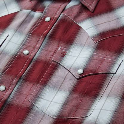 Stetson Shadow Plaid Short Sleeve Western Shirt