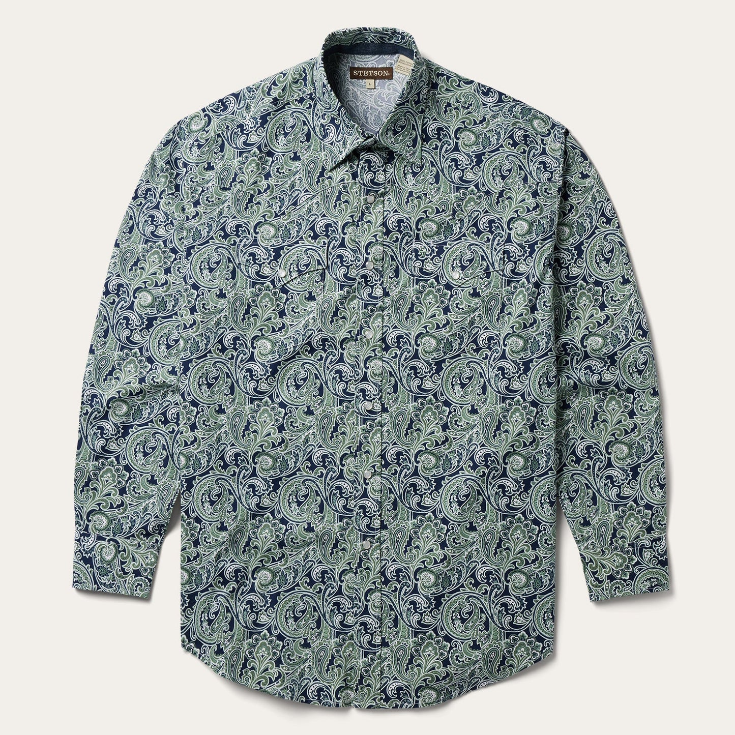 Stetson Greenspring Paisley Print Western Shirt