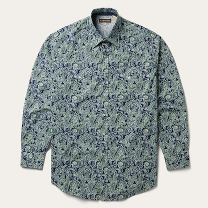 Stetson Greenspring Paisley Print Western Shirt
