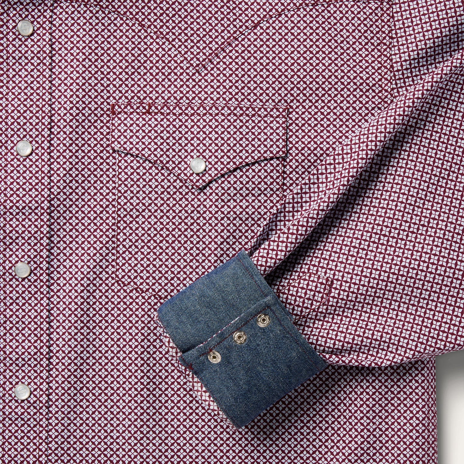 Stetson Four Point Geo Print Western Shirt