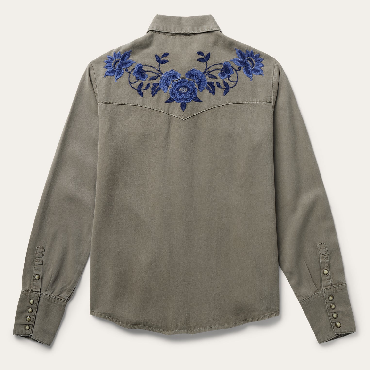 Stetson Olive Twill Western Shirt