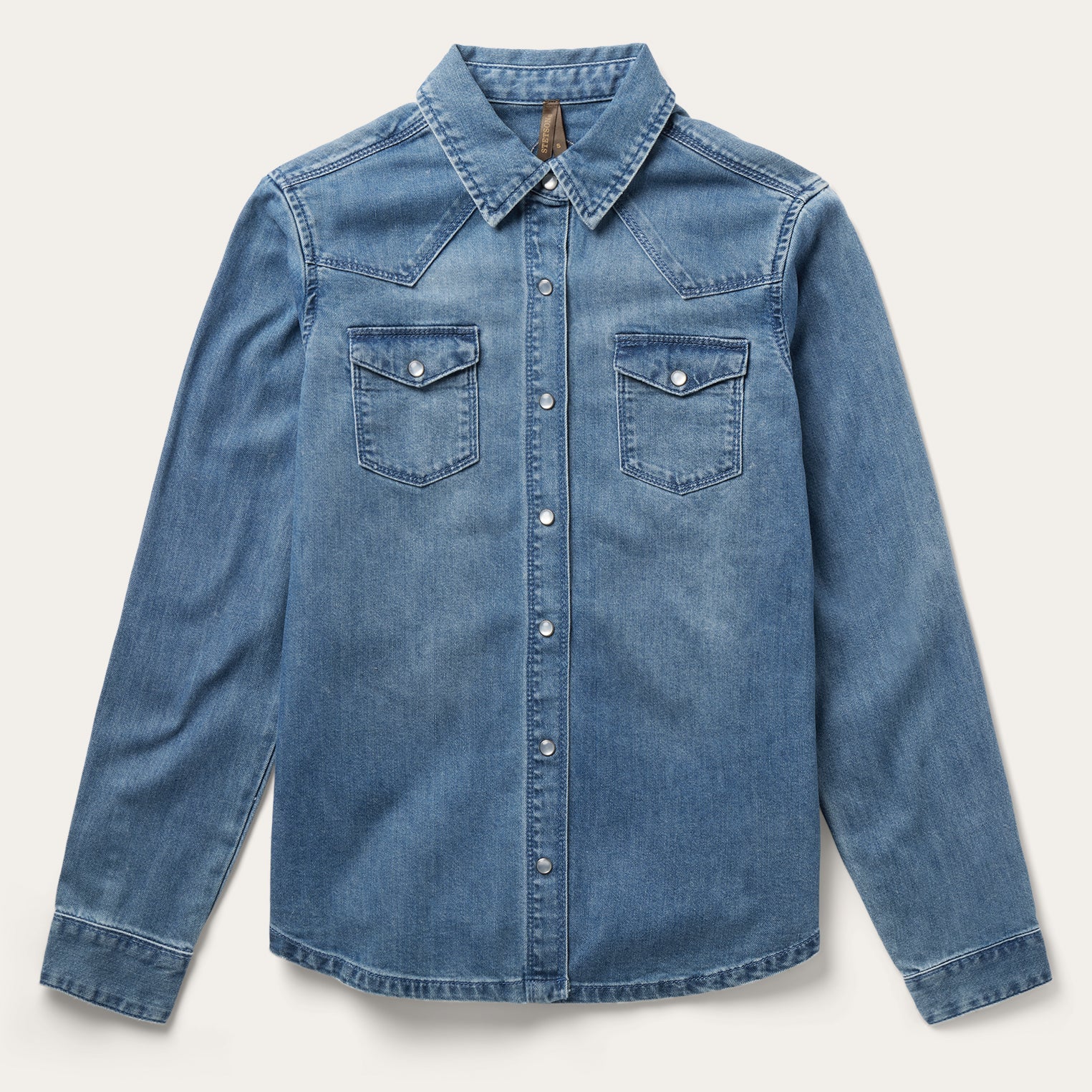 Stetson Embroidered Boyfriend Fit Denim Shirt