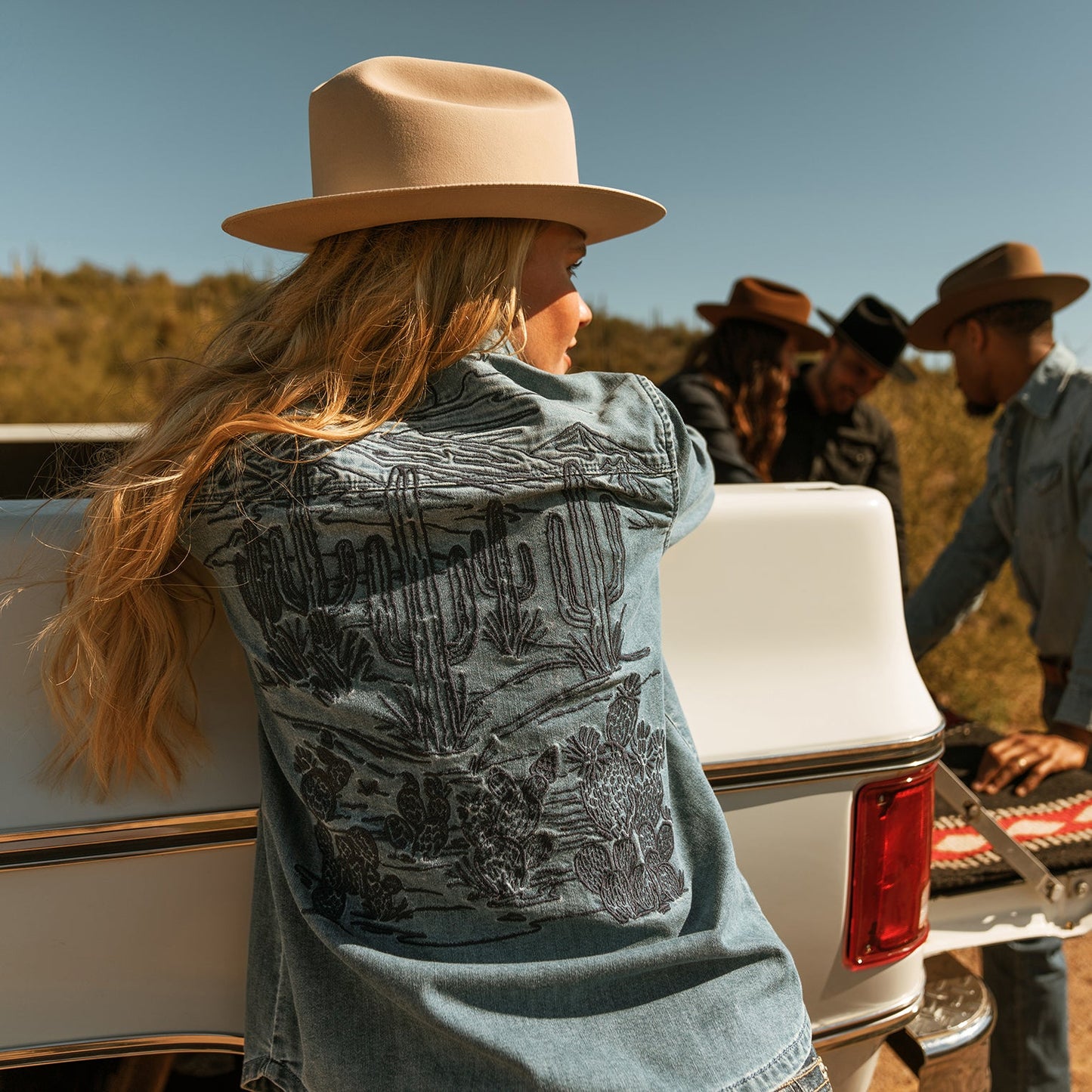 Stetson Embroidered Boyfriend Fit Denim Shirt
