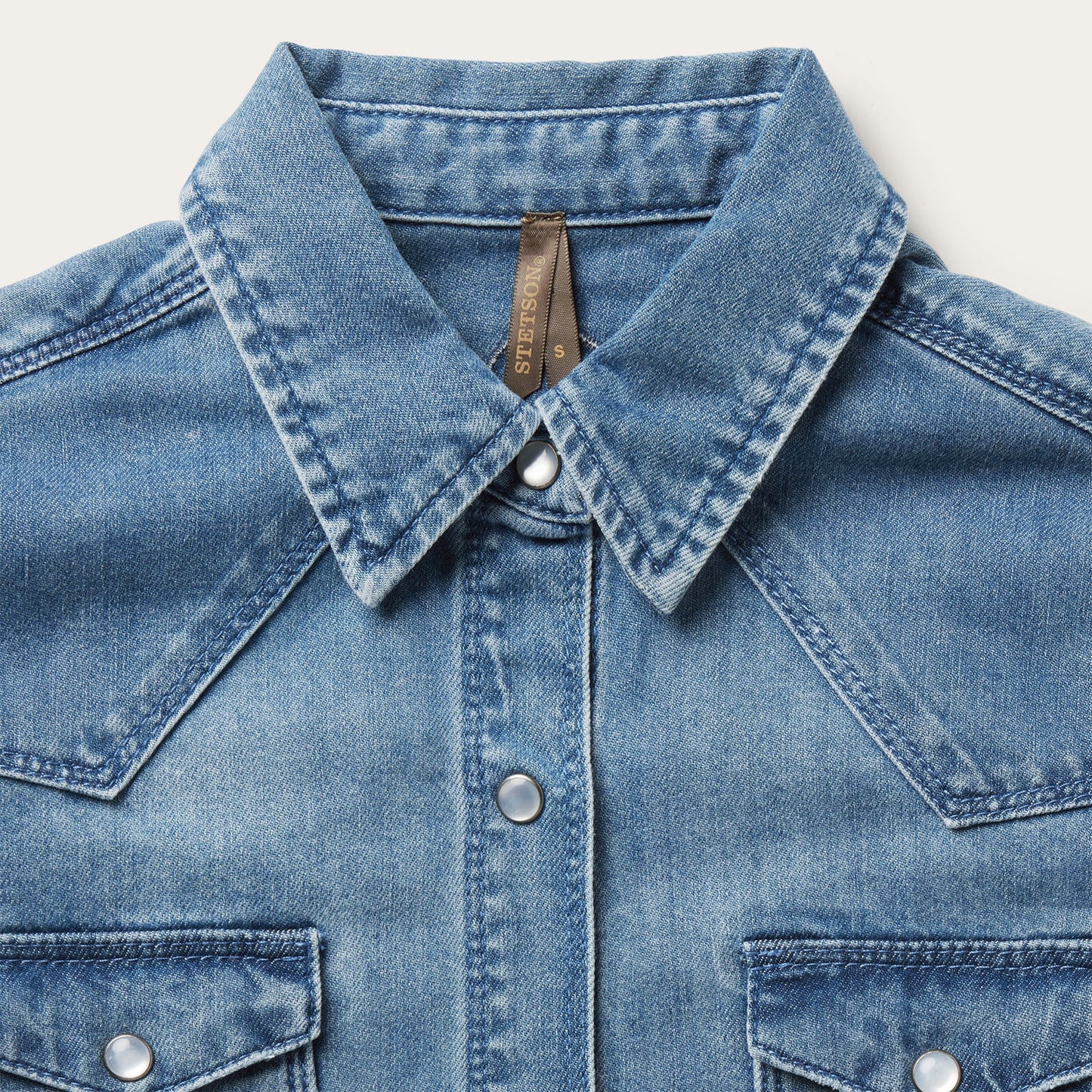 Stetson Embroidered Boyfriend Fit Denim Shirt