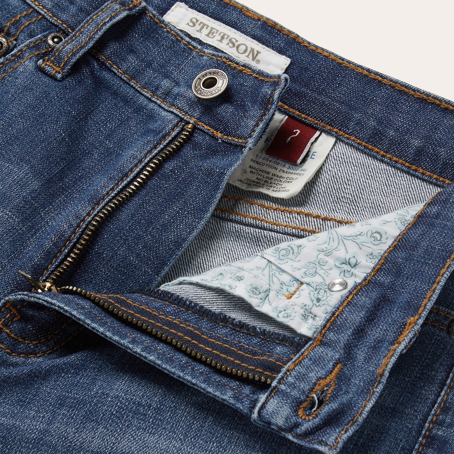 Stetson 915 High Rise Straight Fit Crop Jeans
