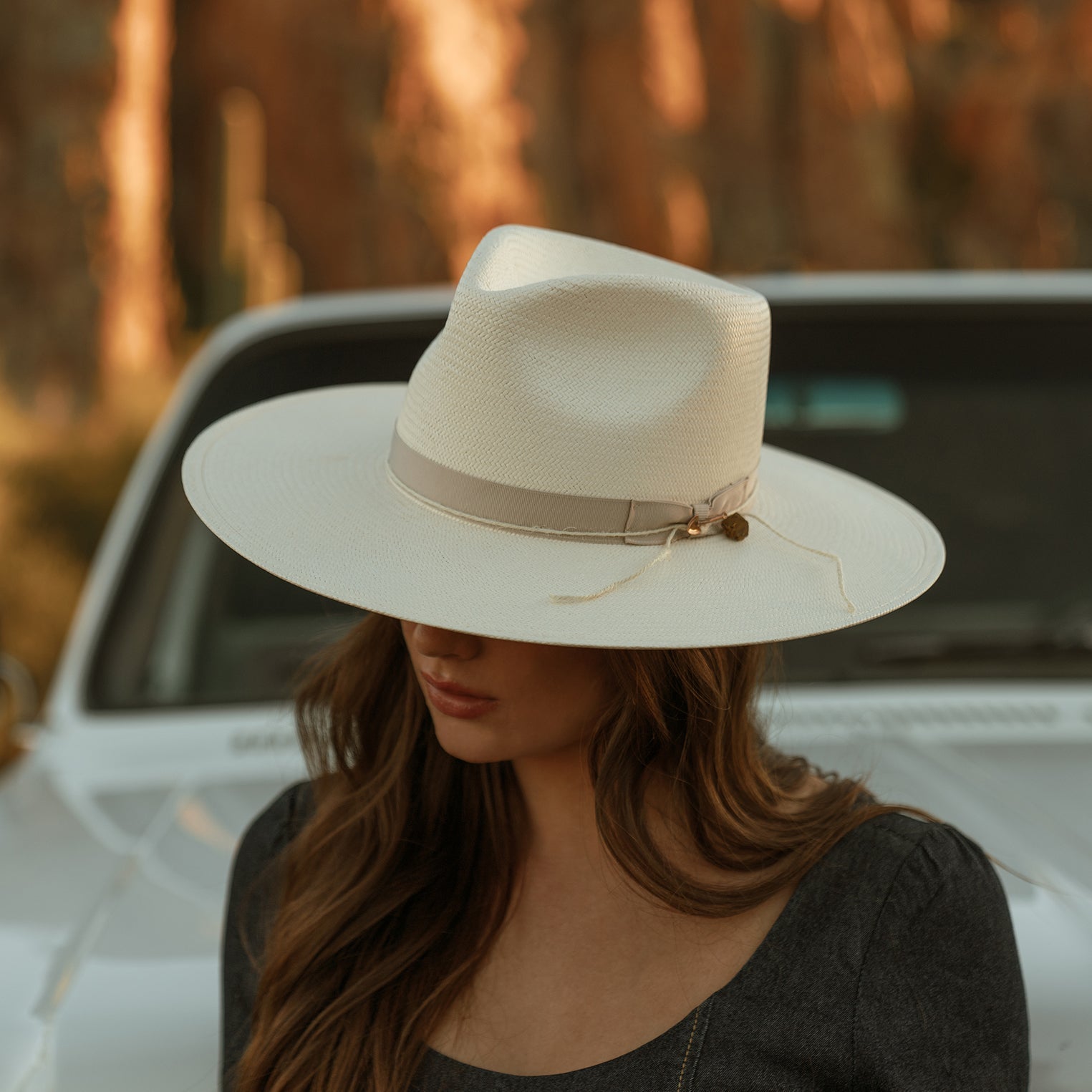 Stetson JW Marshall Straw Flat Brim Hat