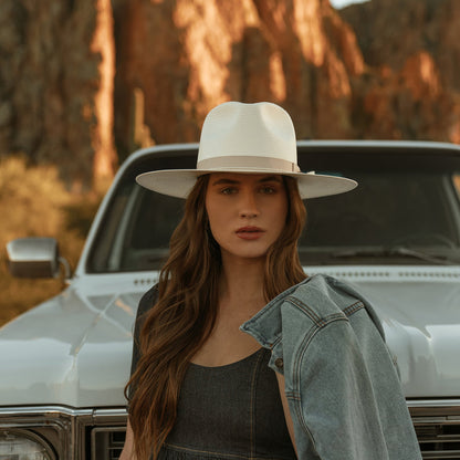 Stetson JW Marshall Straw Flat Brim Hat