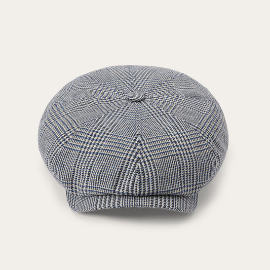 Stetson Glen Check Silk/Cotton 8-Panel Cap