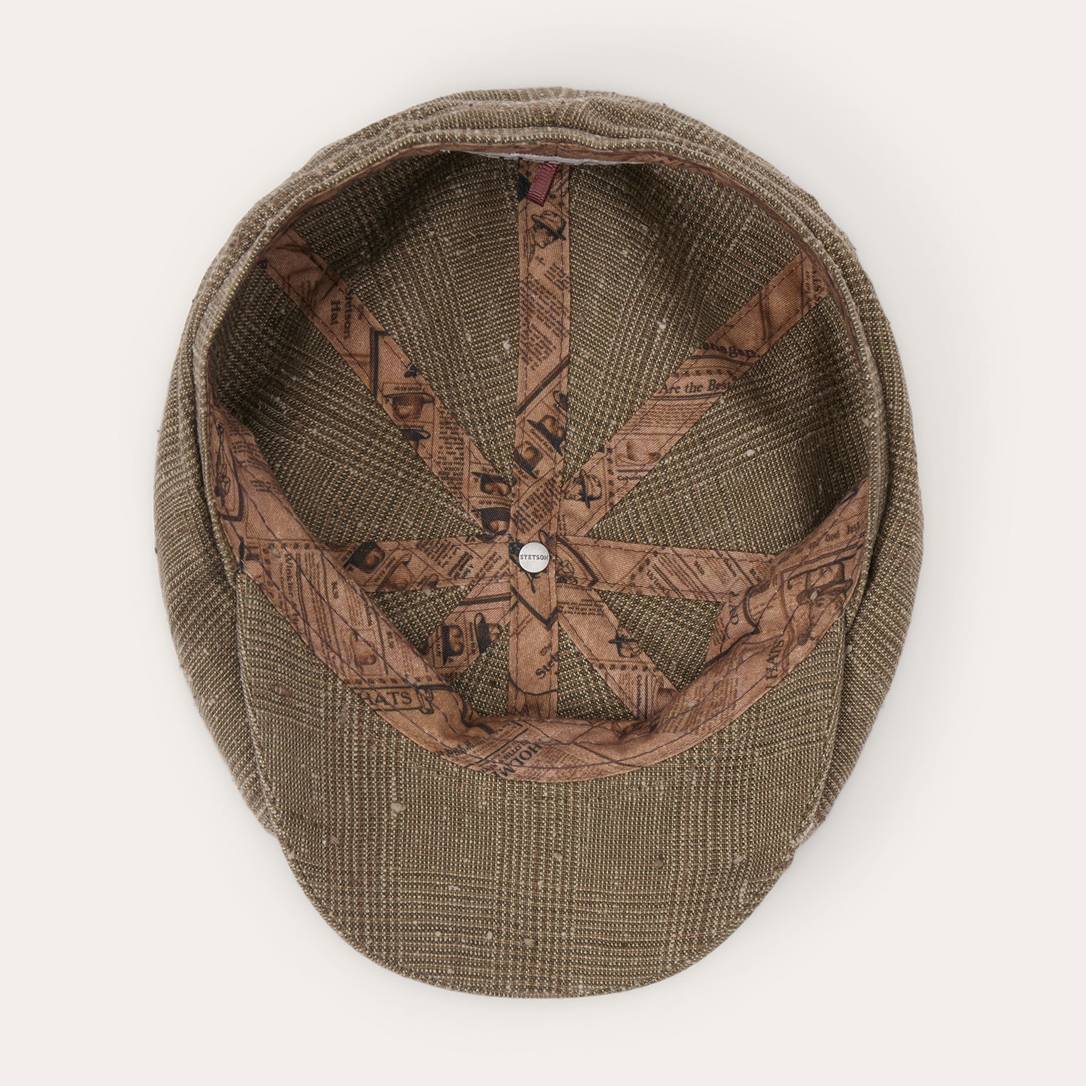 Stetson Glen Check Linen/Silk Hatteras Cap