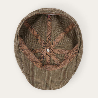 Stetson Glen Check Linen/Silk Hatteras Cap