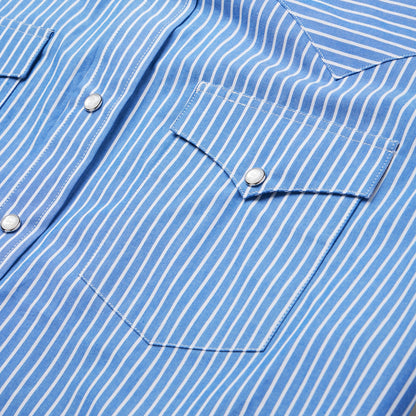 Stetson Blue Western Stripe Shirt