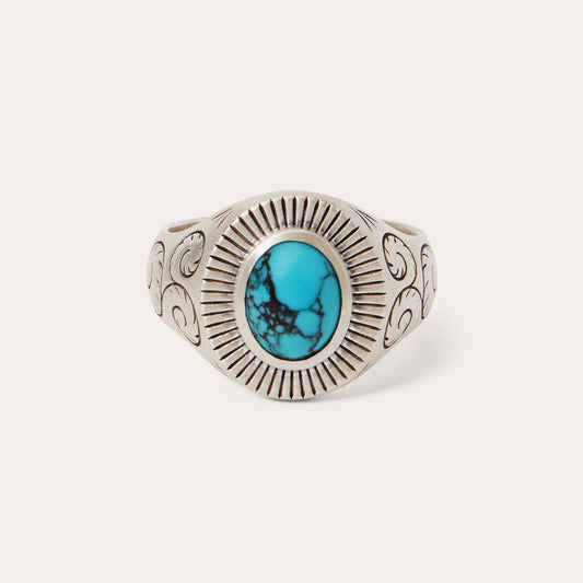 Stetson Filigree Ring with Turquoise