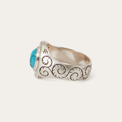 Stetson Filigree Ring with Turquoise
