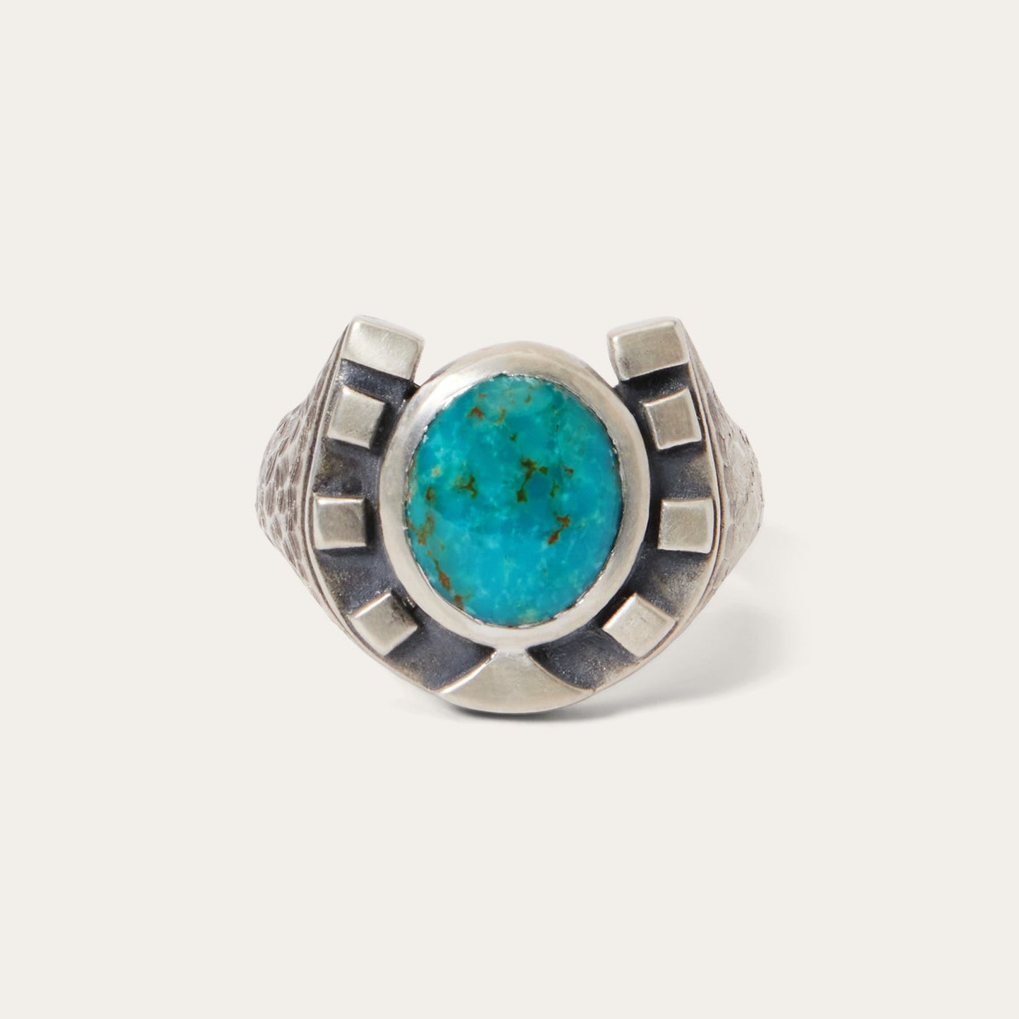 Stetson Horseshoe Ring with Turquoise