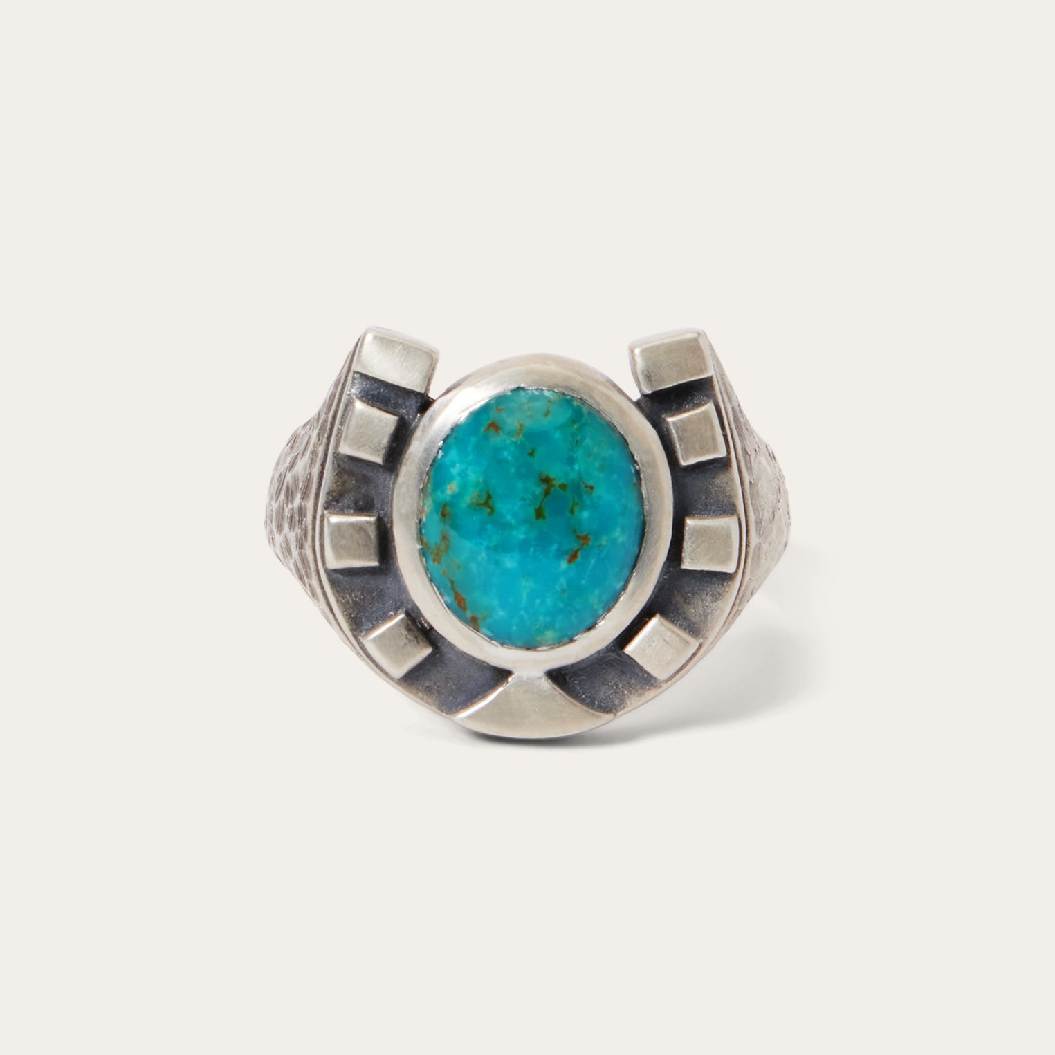 Stetson Horseshoe Ring with Turquoise