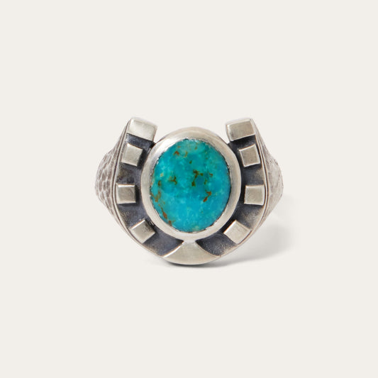 Stetson Horseshoe Ring with Turquoise