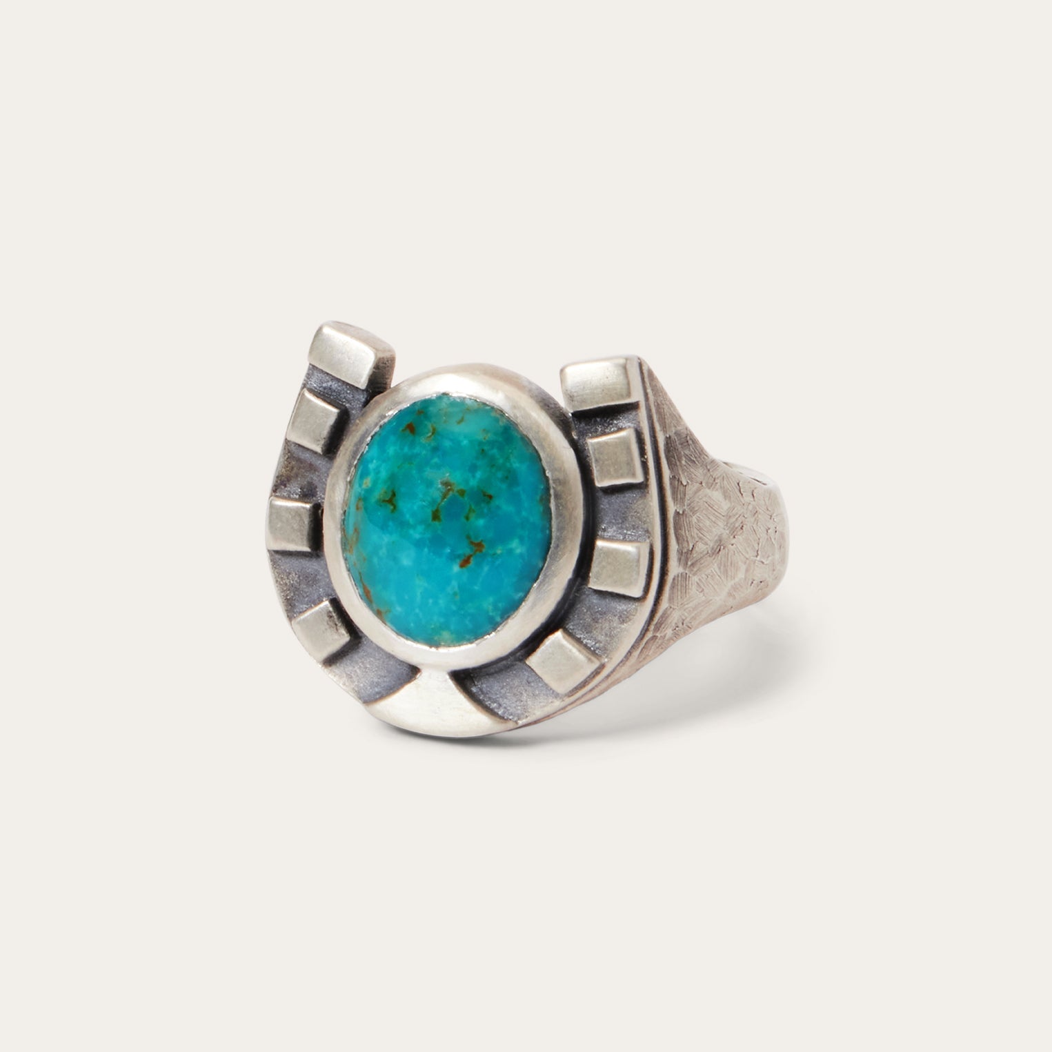Stetson Horseshoe Ring with Turquoise
