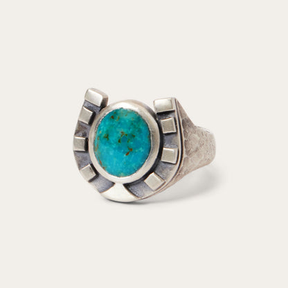 Stetson Horseshoe Ring with Turquoise