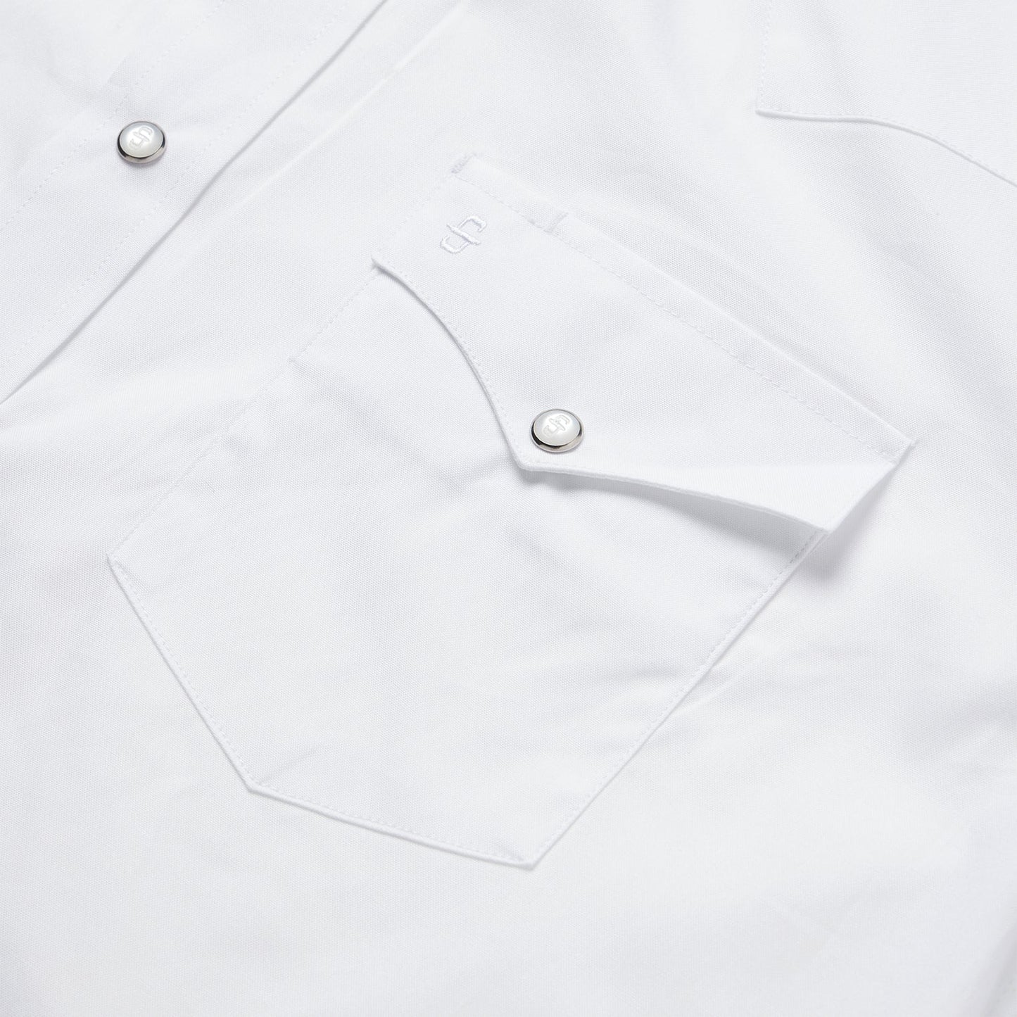 Stetson White Pinpoint Oxford Western Shirt