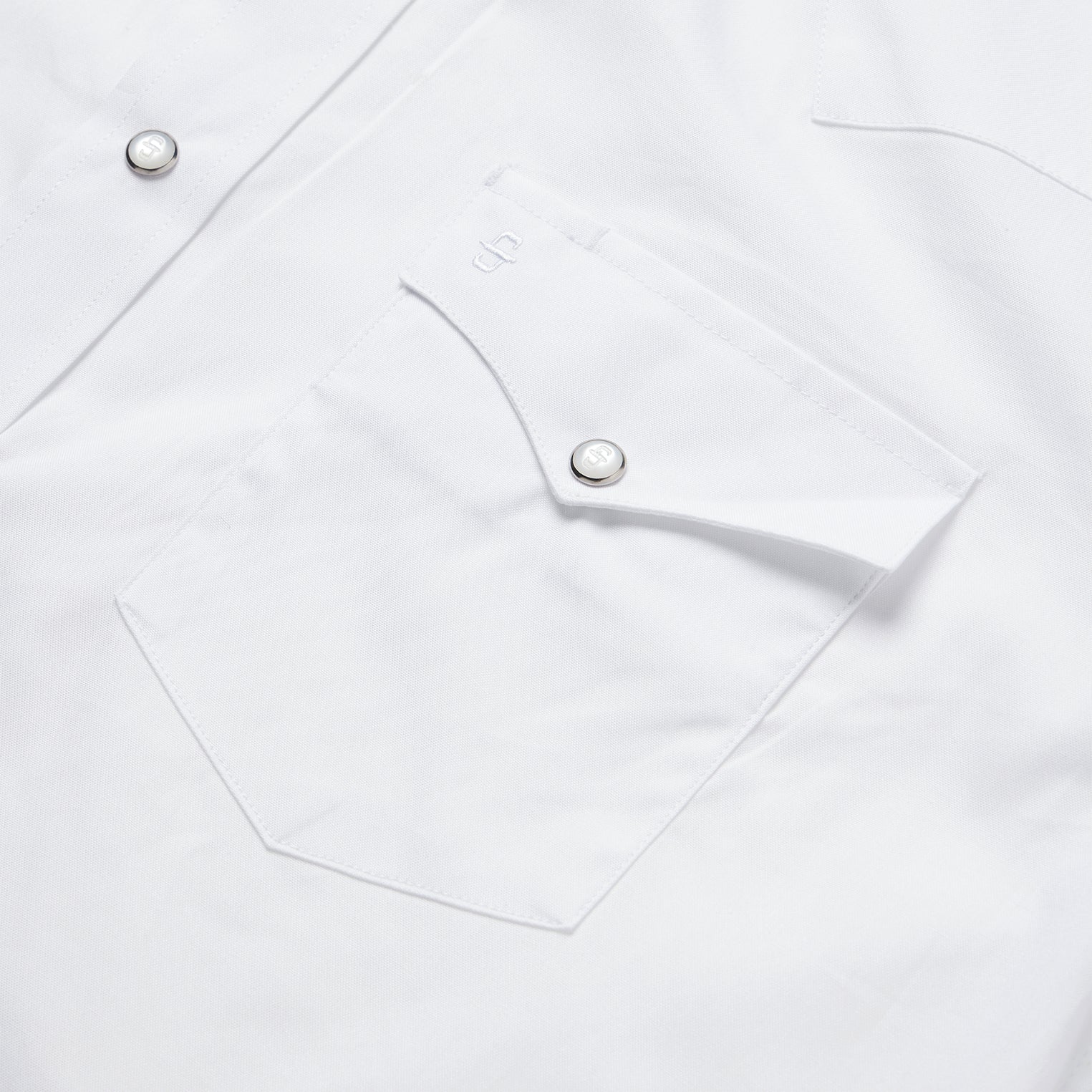 Stetson White Pinpoint Oxford Western Shirt