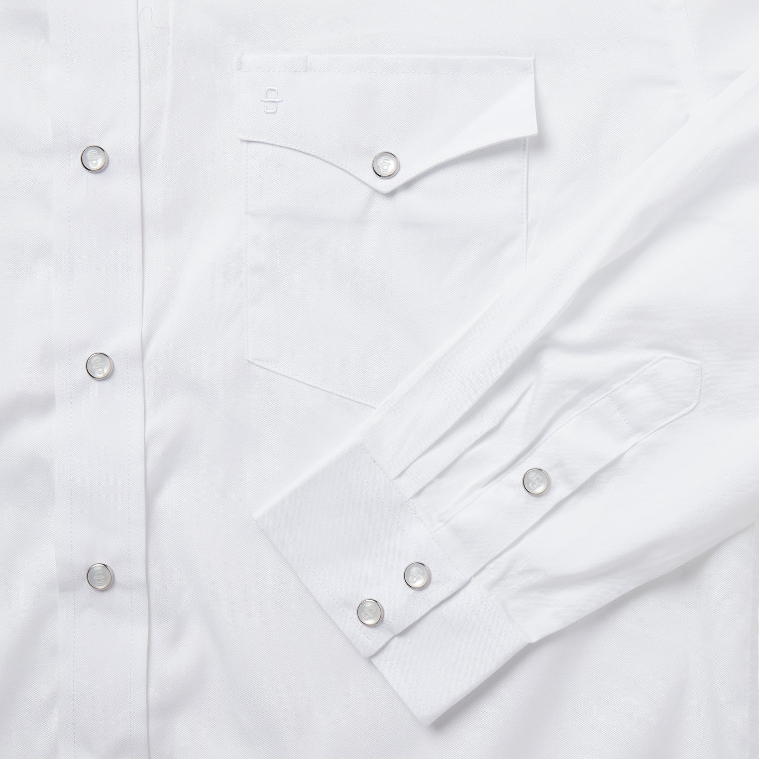 Stetson White Pinpoint Oxford Western Shirt