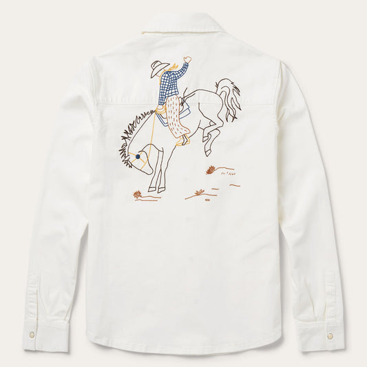 Stetson Western Embroidered Denim Shirt