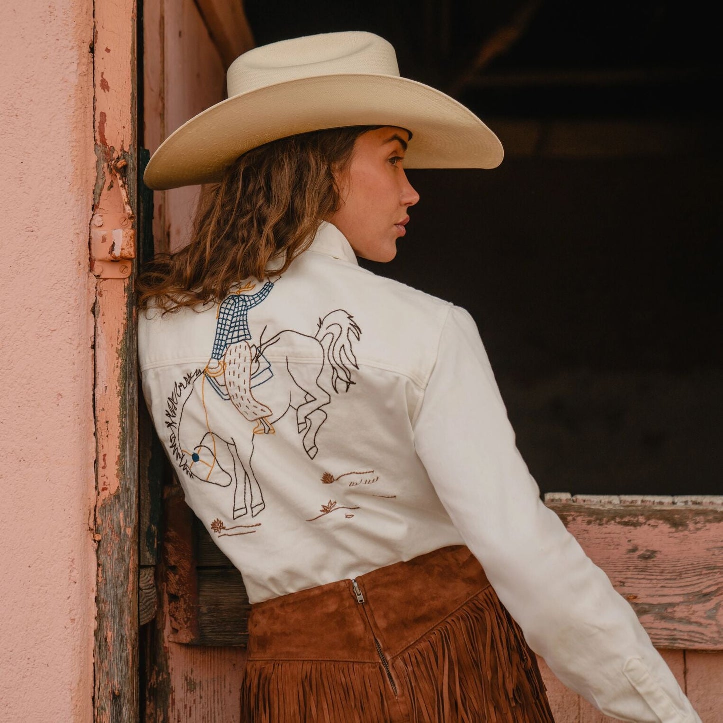 Stetson Western Embroidered Denim Shirt