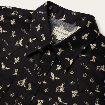 Stetson Conversation Print Western Shirt