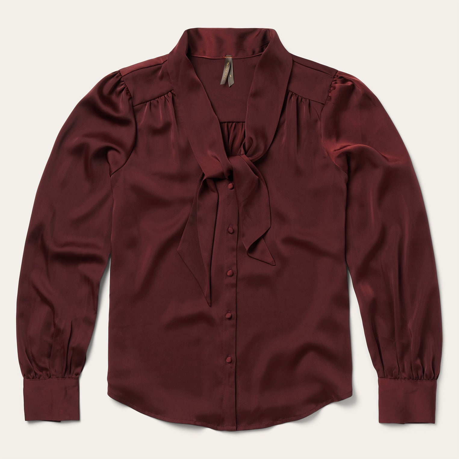 Stetson Wine Satin Blouse