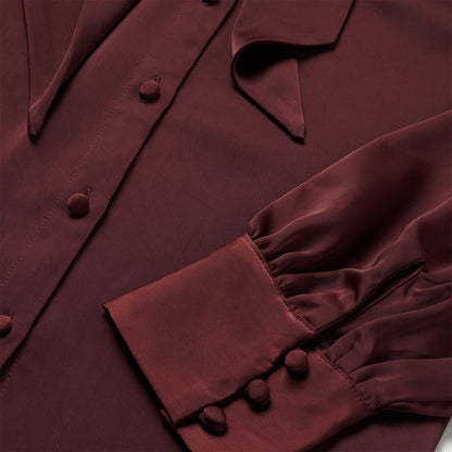 Stetson Wine Satin Blouse