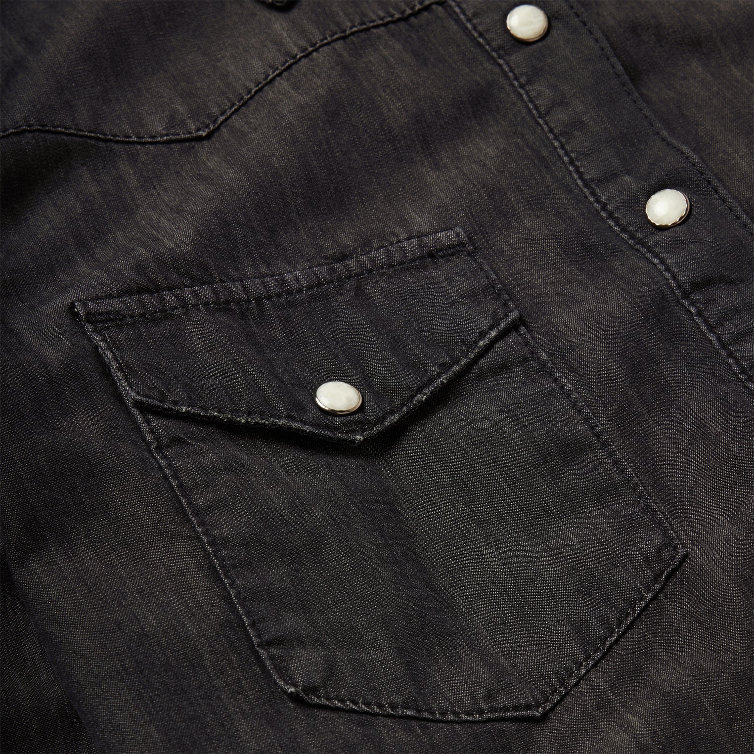 Stetson Embroidered Black Denim Shirt