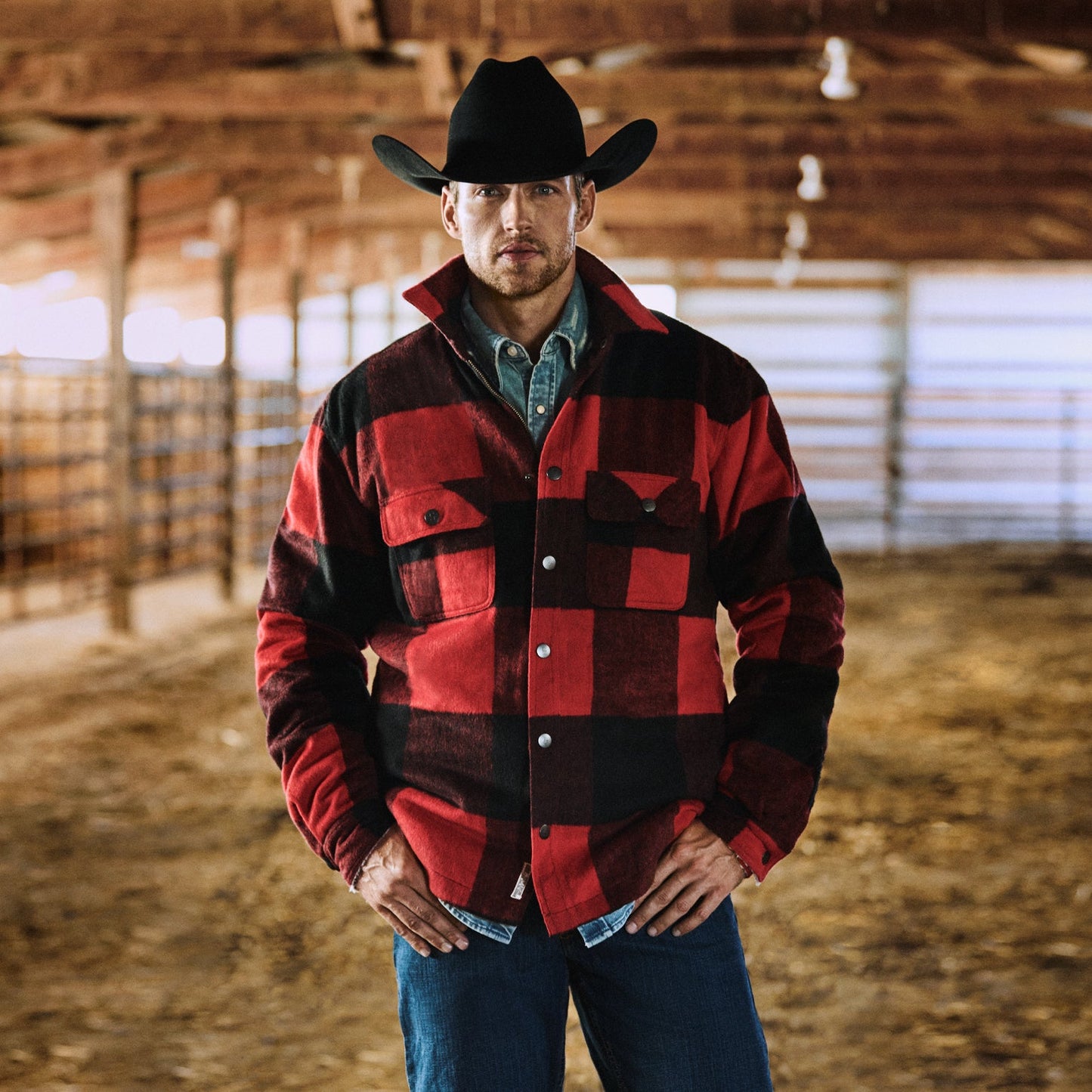 Stetson Buffalo Plaid Western Coat