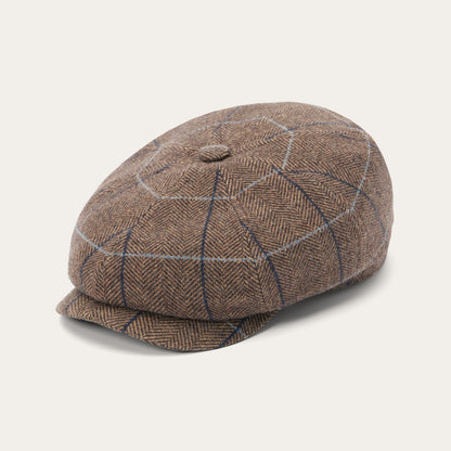 Stetson Wool Herringbone Hatteras Cap