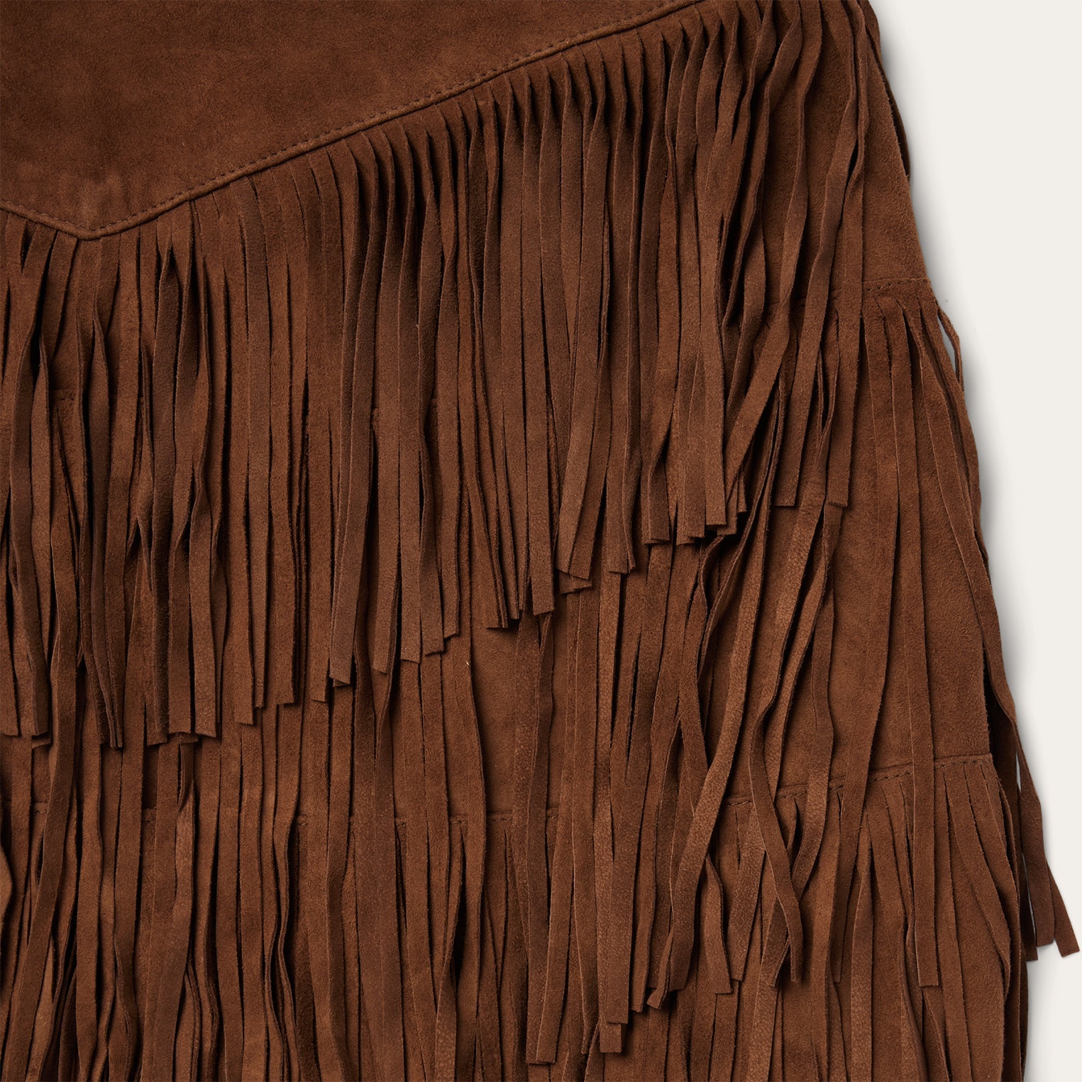 Stetson Lamb Suede Fringe Mini Skirt