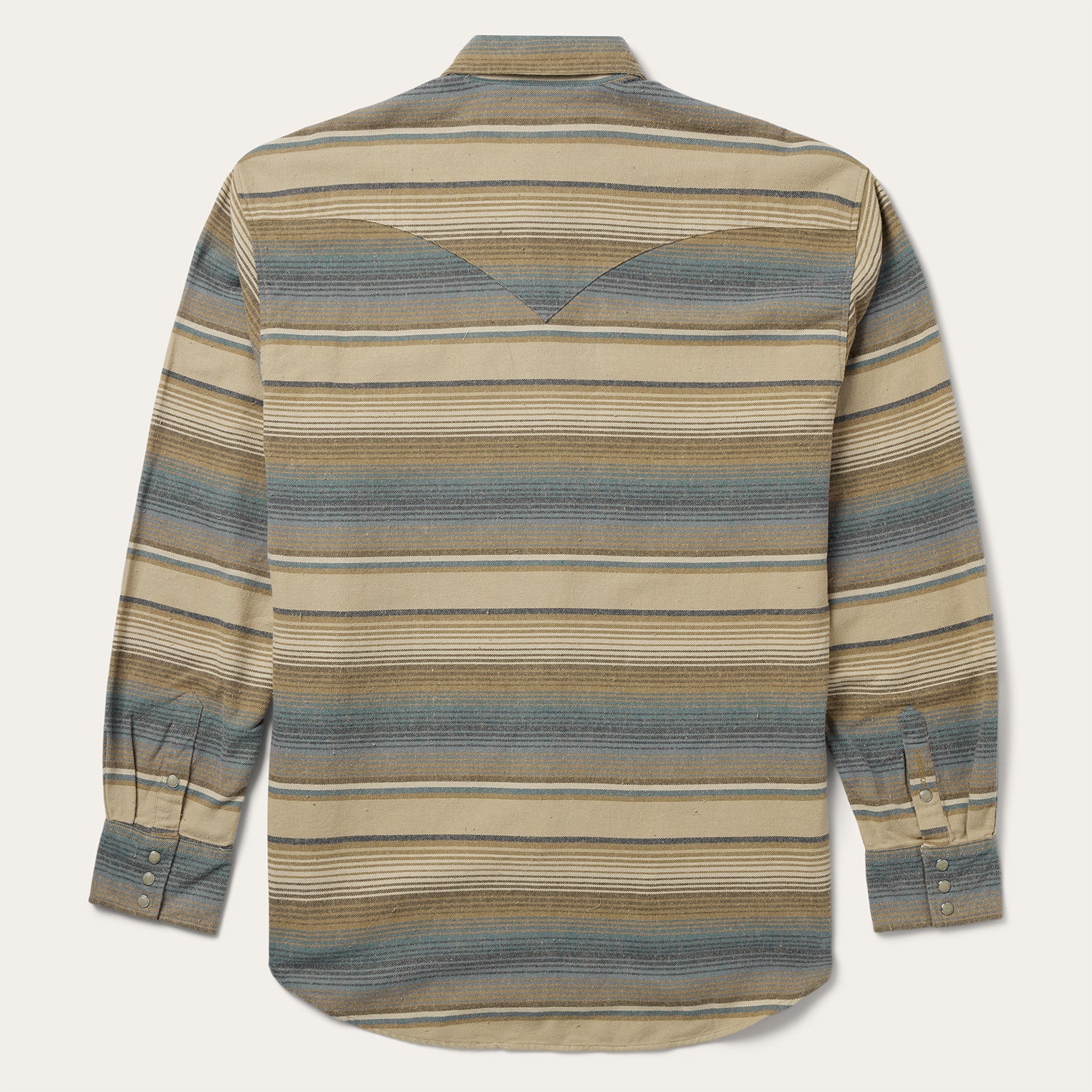 Stetson Blue Stripe Flannel Western Shirt