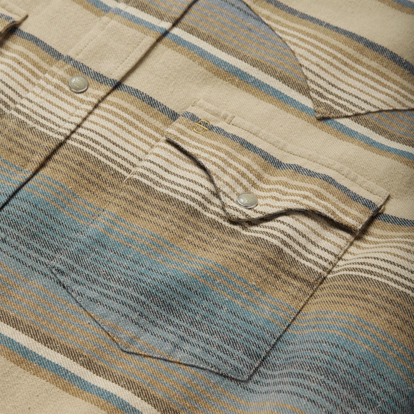 Stetson Blue Stripe Flannel Western Shirt