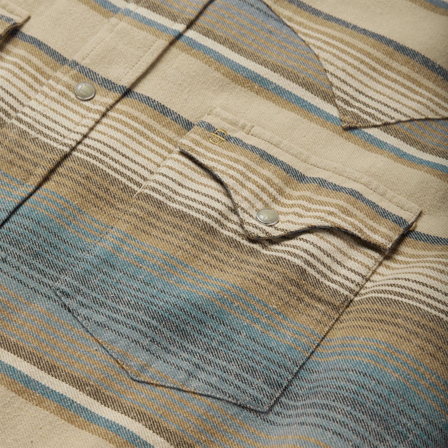 Stetson Blue Stripe Flannel Western Shirt