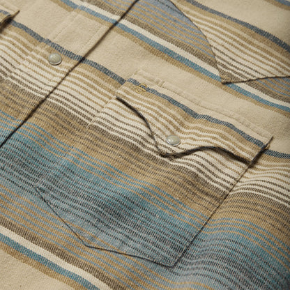 Stetson Blue Stripe Flannel Western Shirt