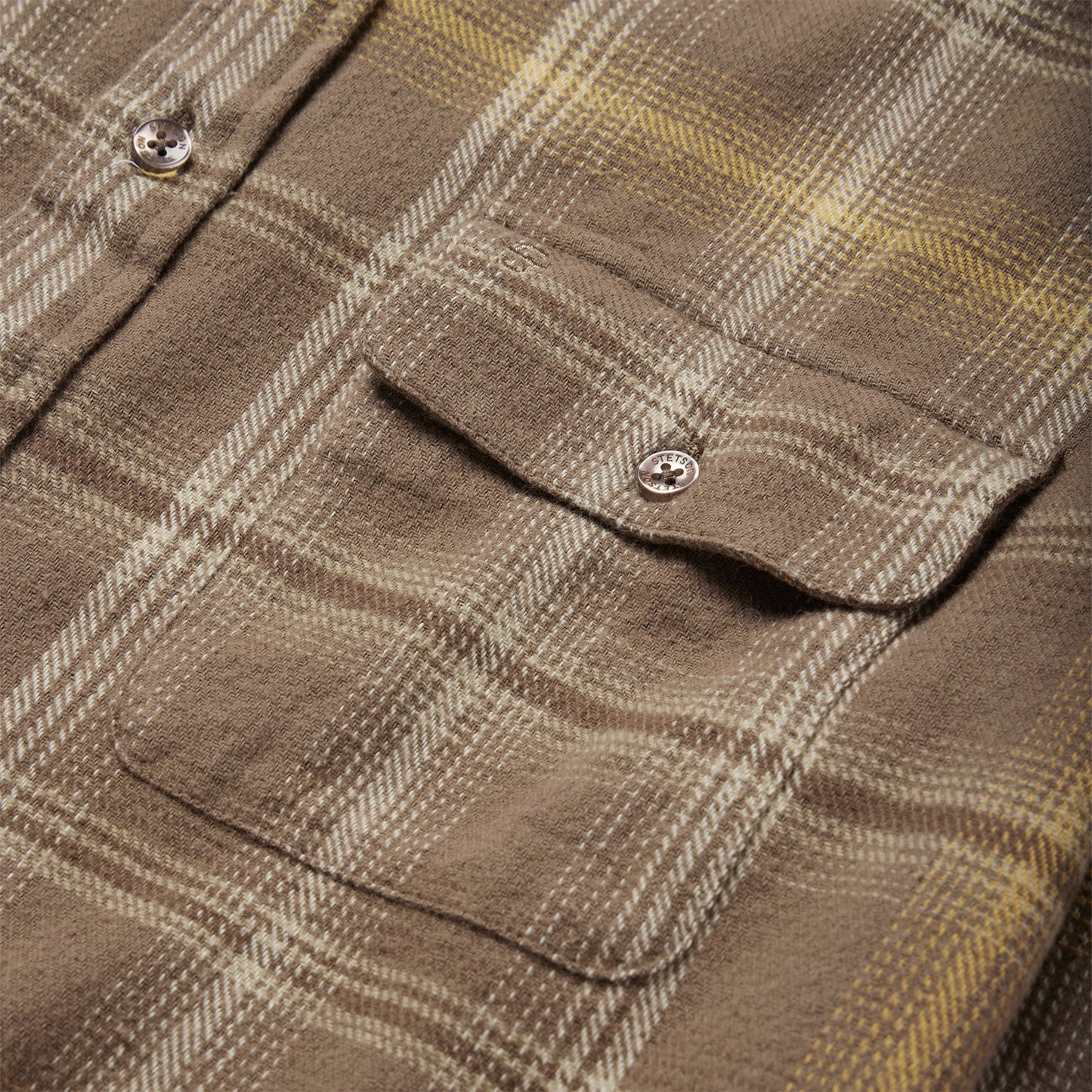 Stetson Brown Flannel Button-Front Shirt