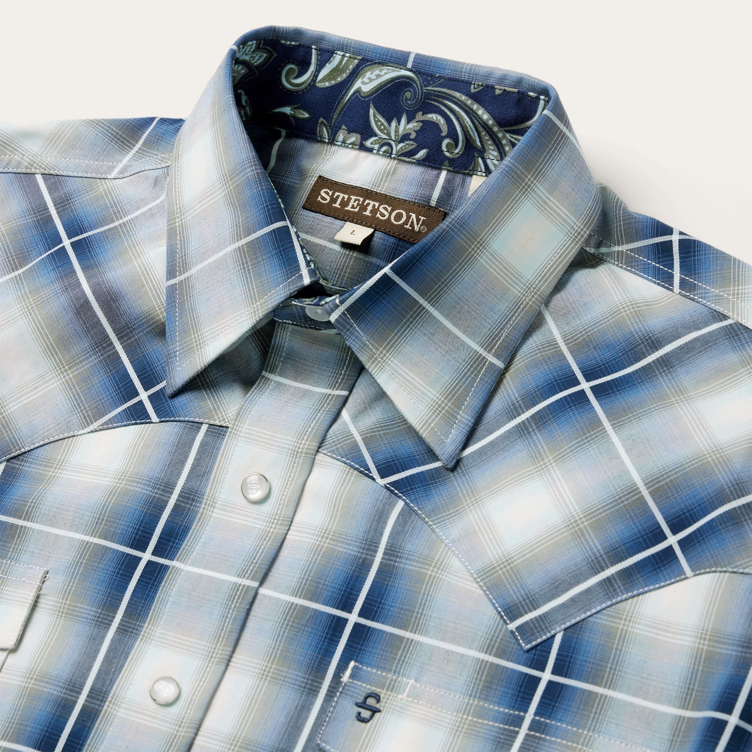 Stetson Crystal Plaid Western Shirt