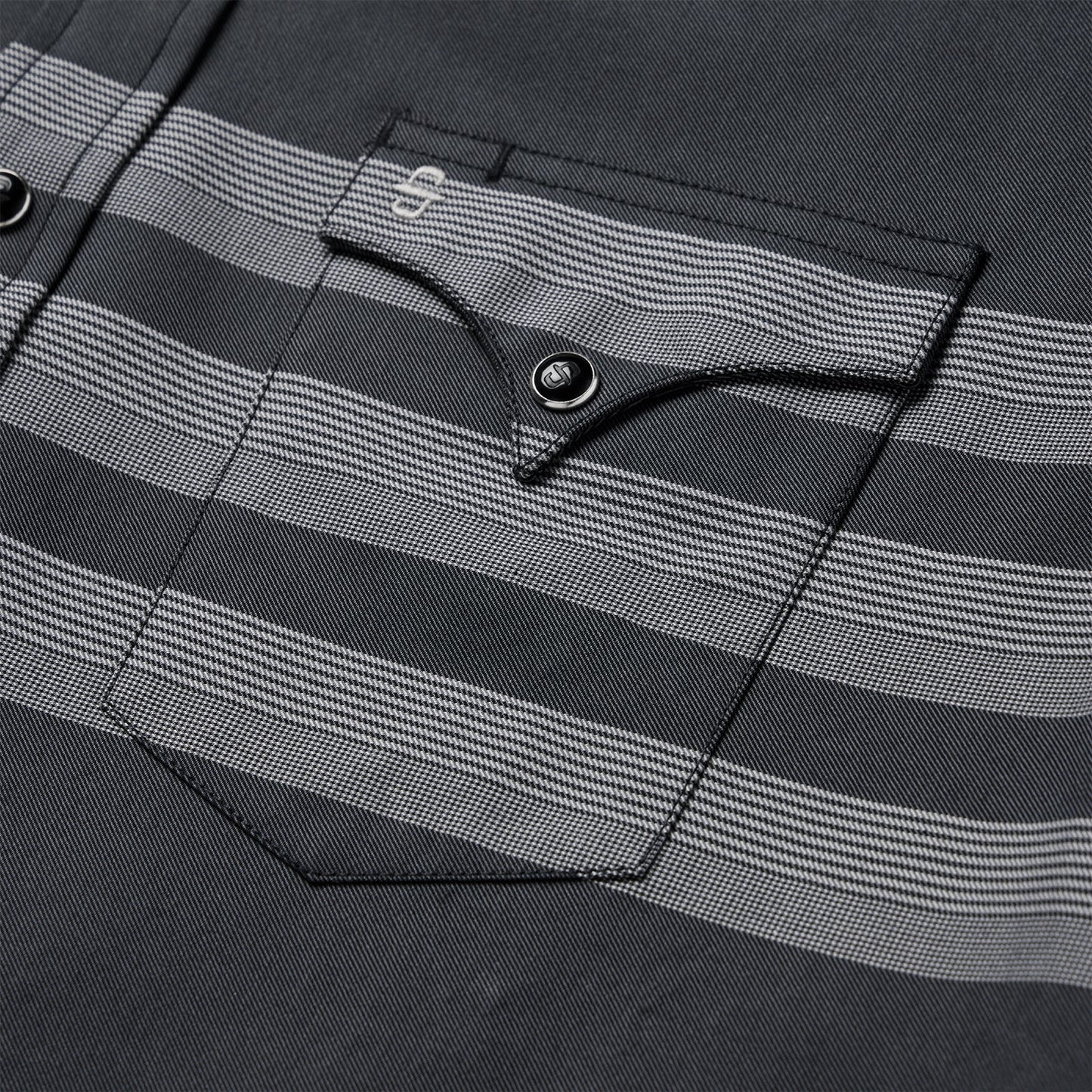 Stetson Border Stripe Twill Western Shirt