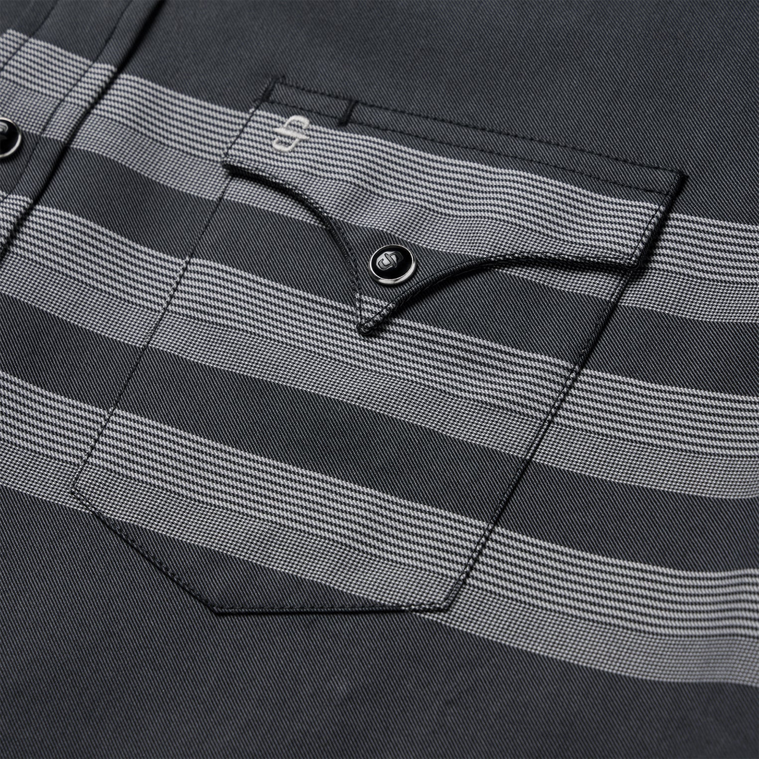 Stetson Border Stripe Twill Western Shirt