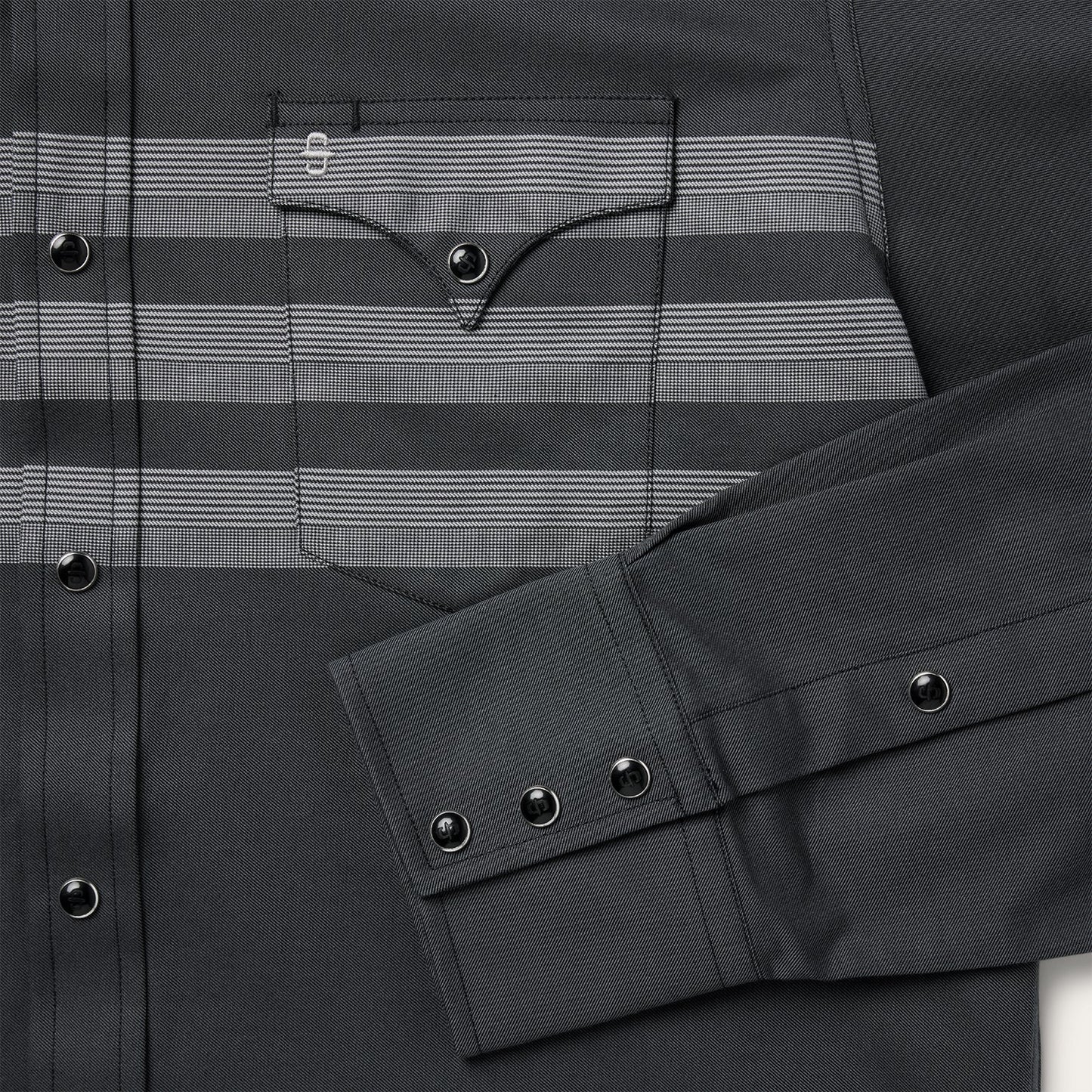 Stetson Border Stripe Twill Western Shirt